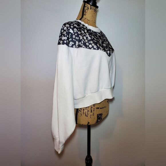 Nike Heritage Crew Floral Sweatshirt Size L - Picture 4 of 10